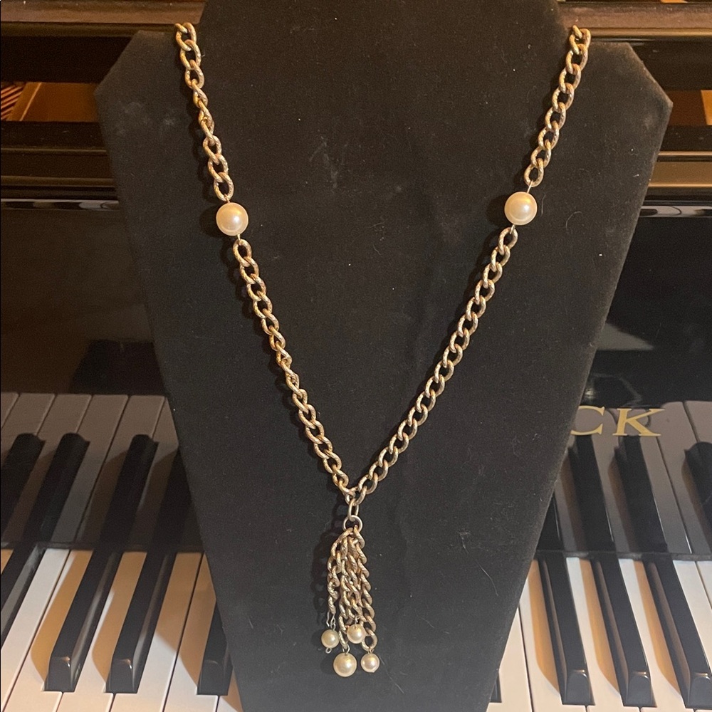 Set of 3 vintage gold tone necklaces - Picture 7 of 13